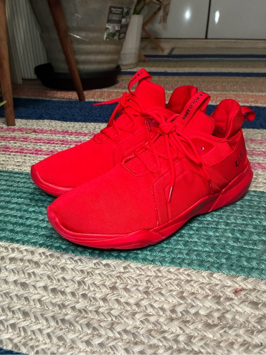 U.S. Polo Assn. Shoes - U.S. Polo Assn. All-Red Mesh Athletic Knit Sneakers - Women's Size 9M